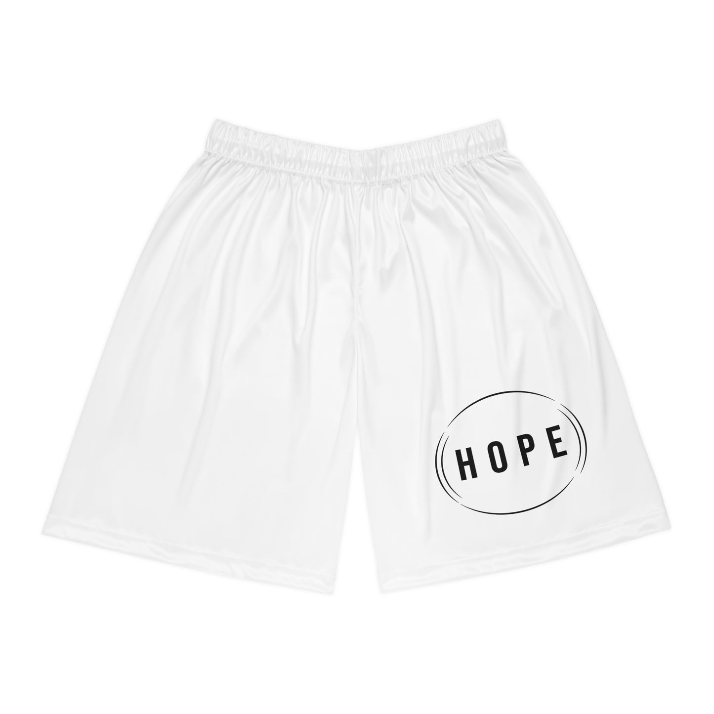HUMANS BRAND - Hope Basketball Shorts - White Athletic Wear for Sports & Casual Style