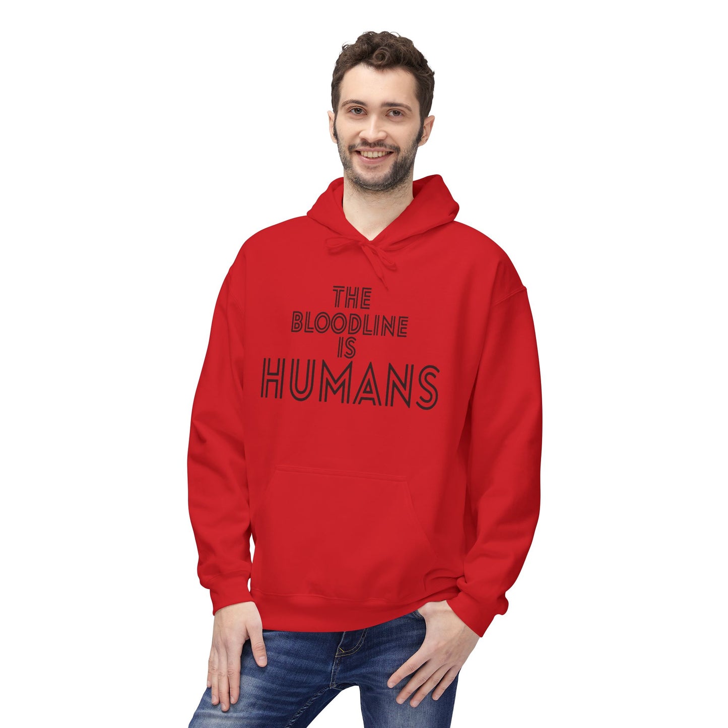 HUMANS APPAREL - The Bloodline is Humans Hoodie - Unisex Soft Style Fleece Sweatshirt