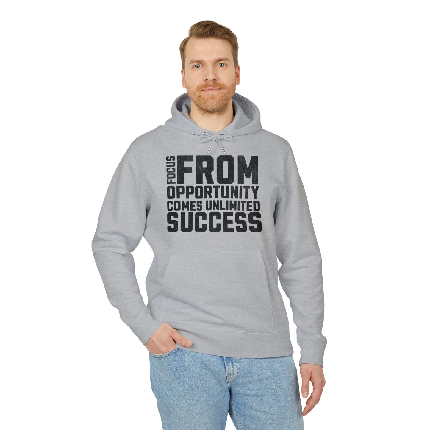 HUMANS BRAND - Motivational Unisex Hoodie - "FOCUS" - From Opportunity Comes Unlimited Success"