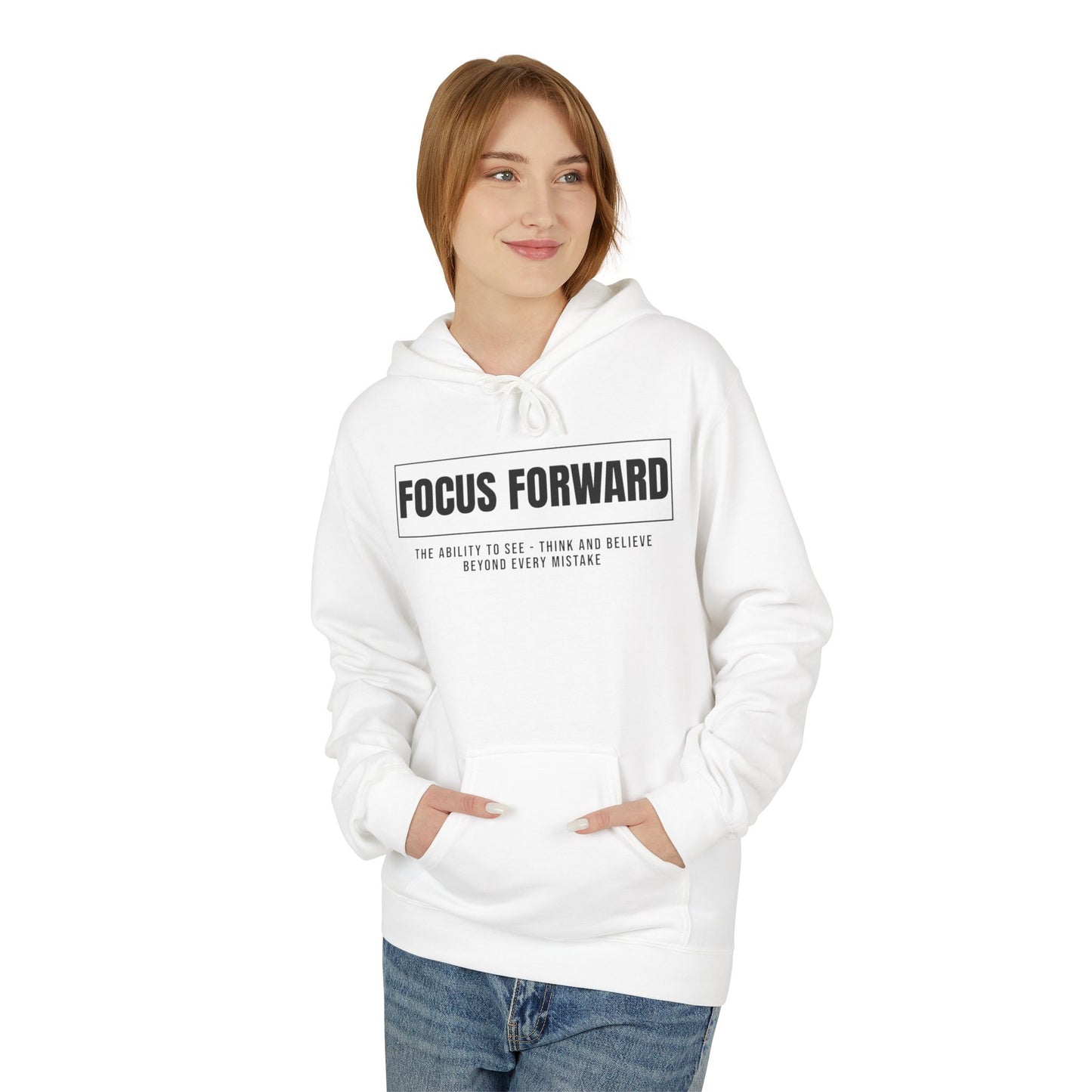 HUMANS APPAREL- "Focus Forward" Fleece Hoodie - Inspirational Fashion for Dreamers, Cozy Layer for Every Season, Motivational Gift for Friends, Unisex [...]