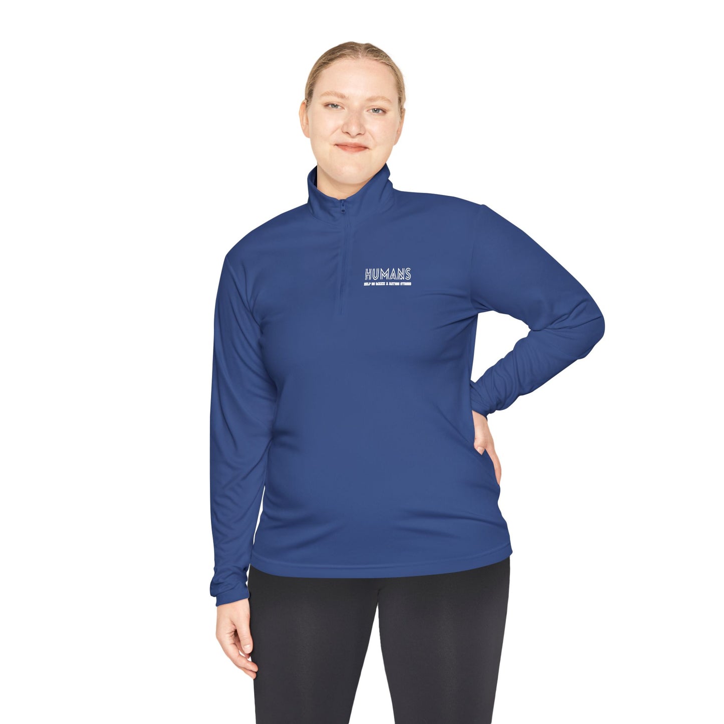 HUMANS APPAREL - Unisex Quarter-Zip Pullover - Cozy Layer for Humans, Perfect for Casual Outings, Gifts for Friends, Outdoor Adventures, Everyday Wear
