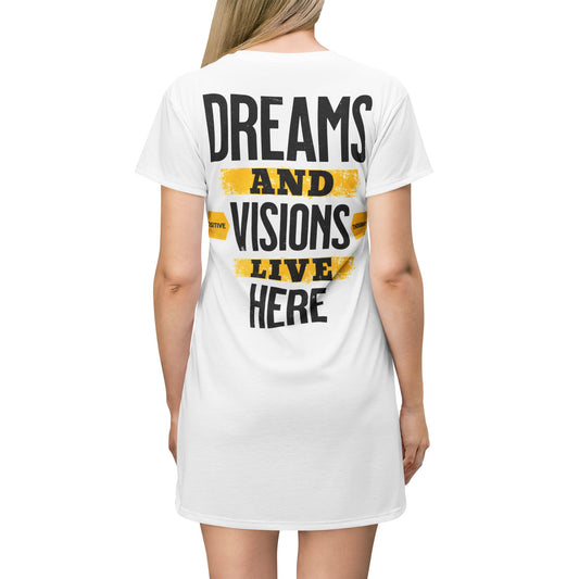 HUMANS BRAND - Positive Thought T-Shirt Dress - Uplifting Dreams & Visions Style