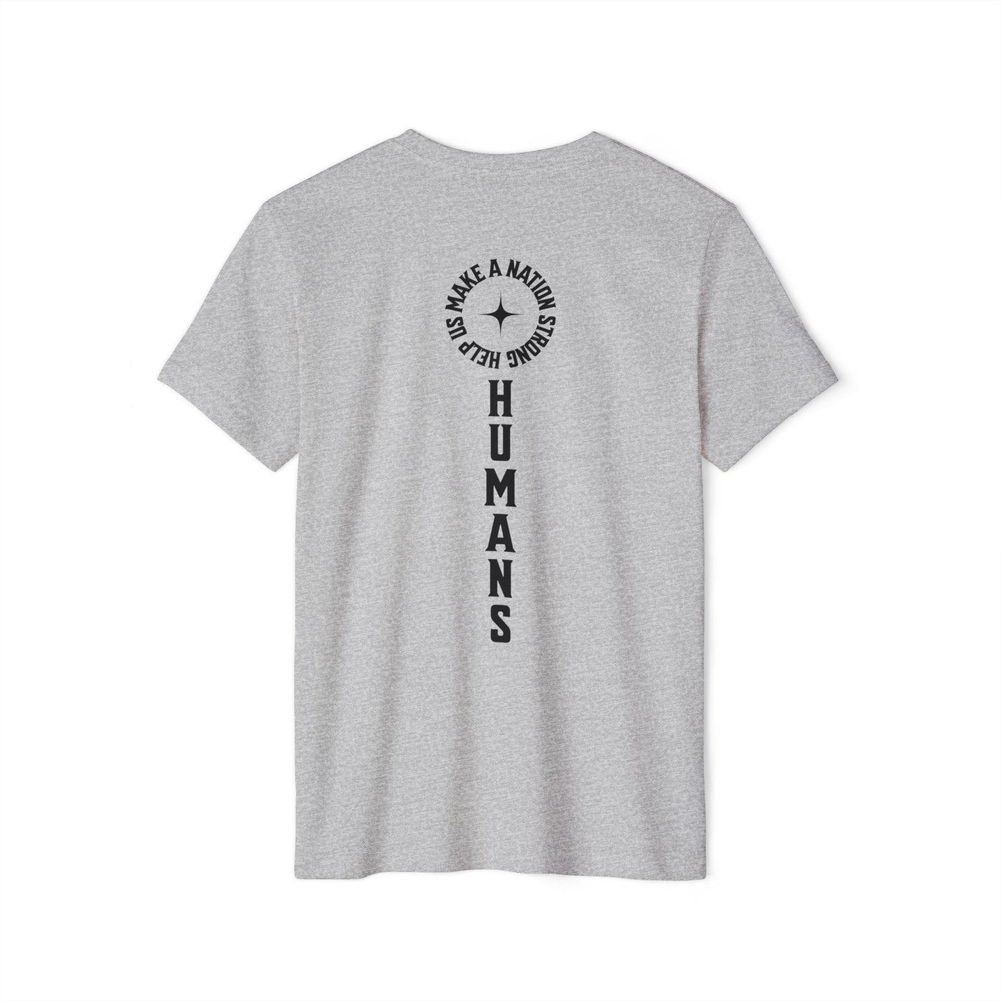 HUMANS APPAREL - Men's Organic T-Shirt - 'Help Us Make Humans A Nation Strong'