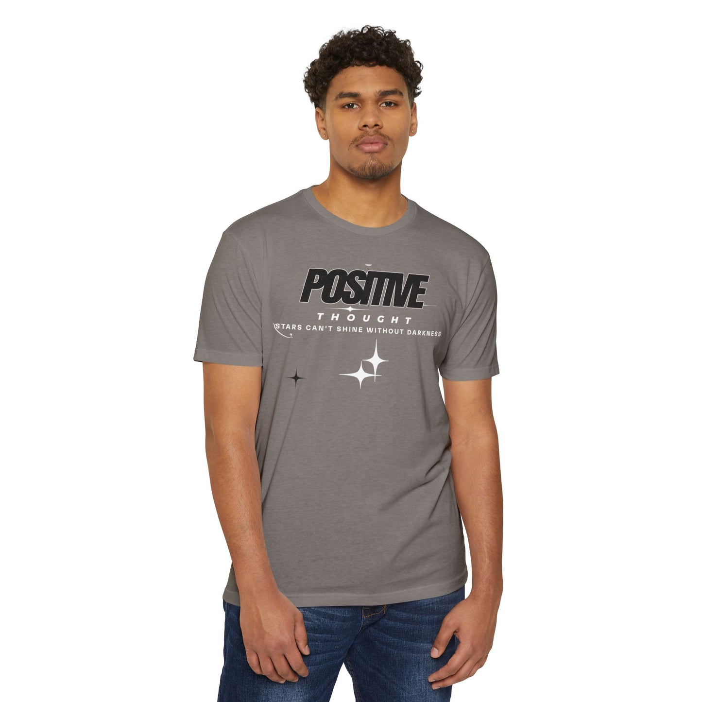 HUMANS APPAREL - Positive Thought Unisex CVC Jersey T-Shirt - Inspirational Graphic Tee