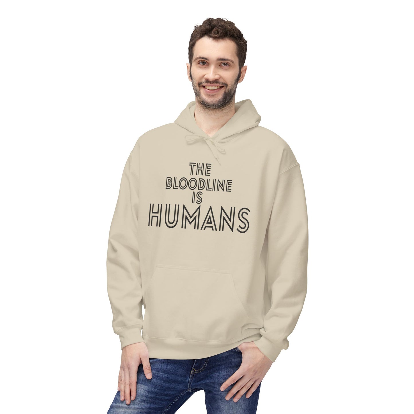 HUMANS APPAREL - The Bloodline is Humans Hoodie - Unisex Soft Style Fleece Sweatshirt