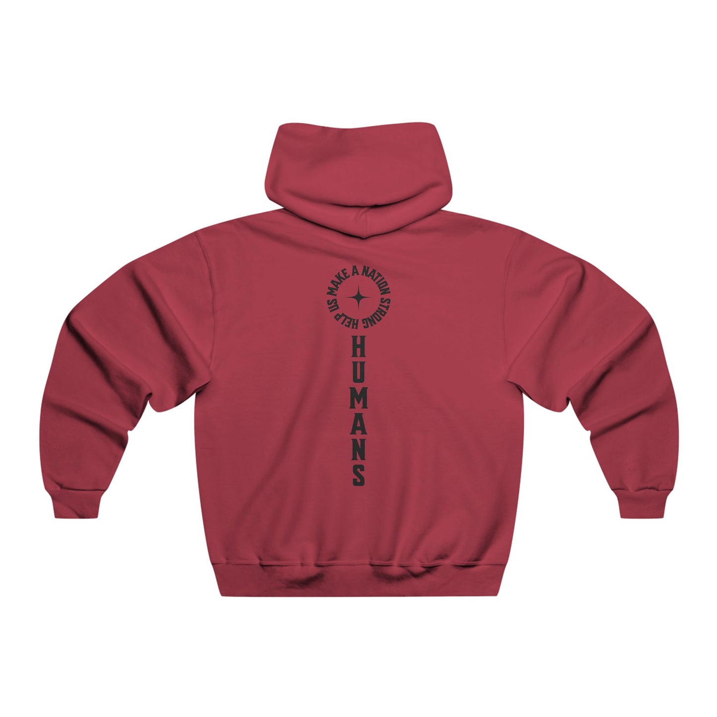 HUMANS APPAREL - Mens Fitness Motivation Hoodie - Help Us Make Humans A Nation Strong