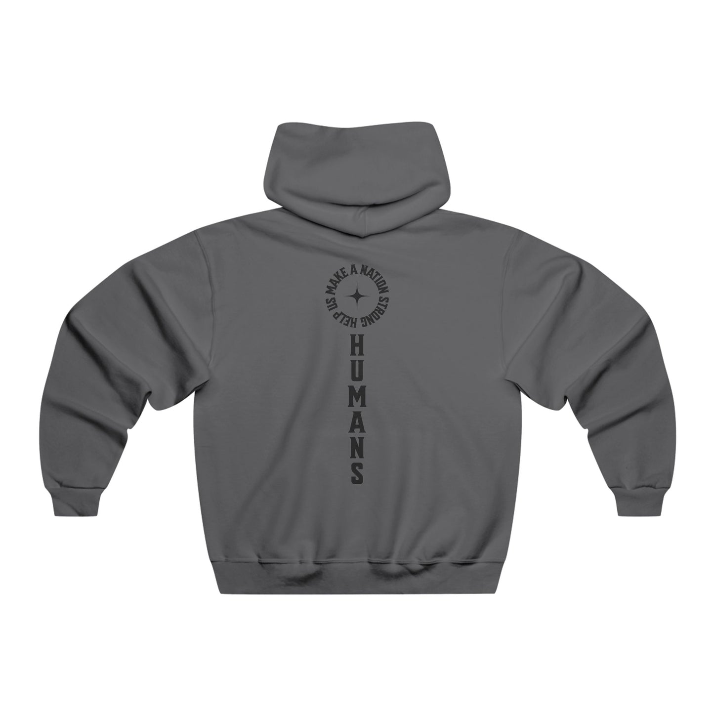HUMANS APPAREL - Mens Fitness Motivation Hoodie - Help Us Make Humans A Nation Strong