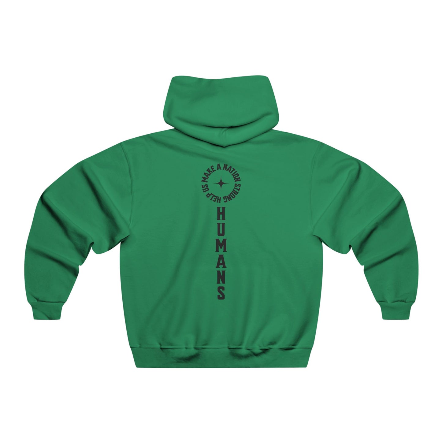 HUMANS APPAREL - Mens Fitness Motivation Hoodie - Help Us Make Humans A Nation Strong