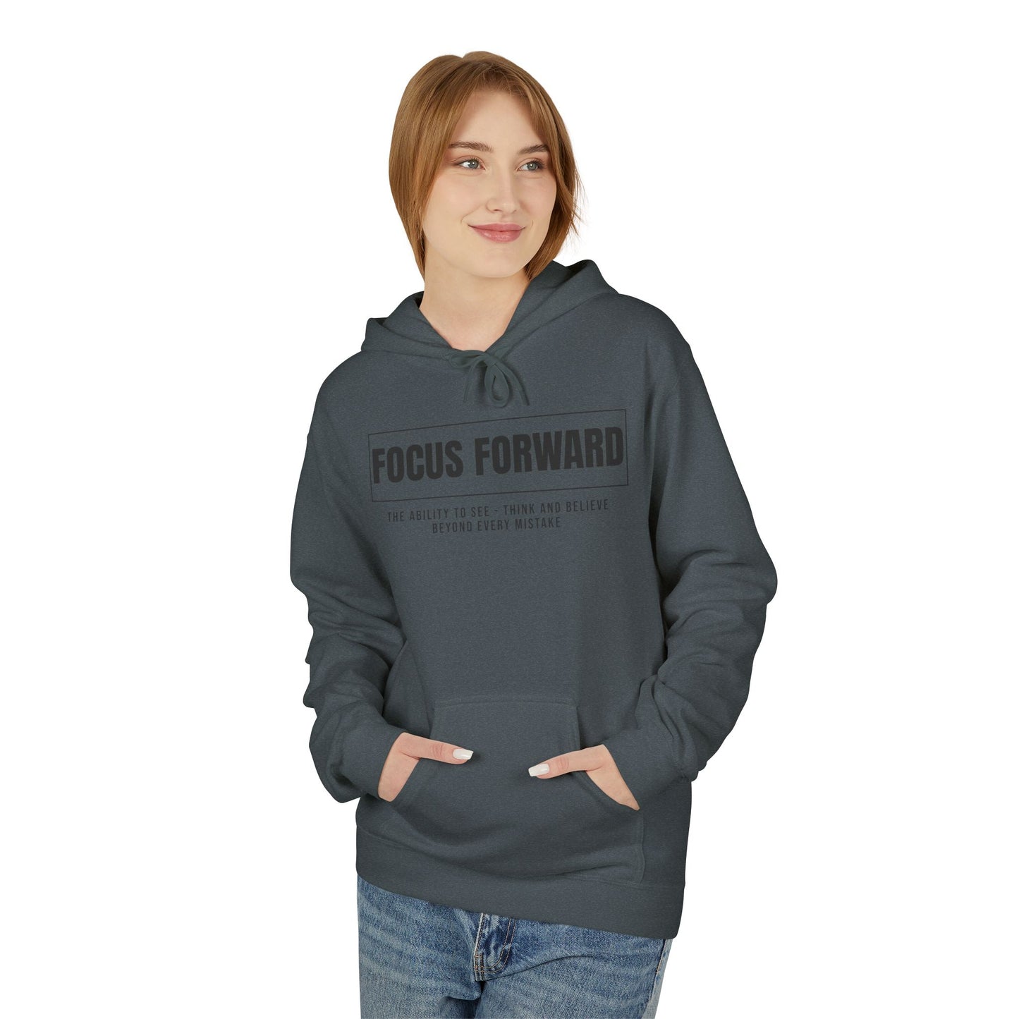 HUMANS APPAREL- "Focus Forward" Fleece Hoodie - Inspirational Fashion for Dreamers, Cozy Layer for Every Season, Motivational Gift for Friends, Unisex [...]