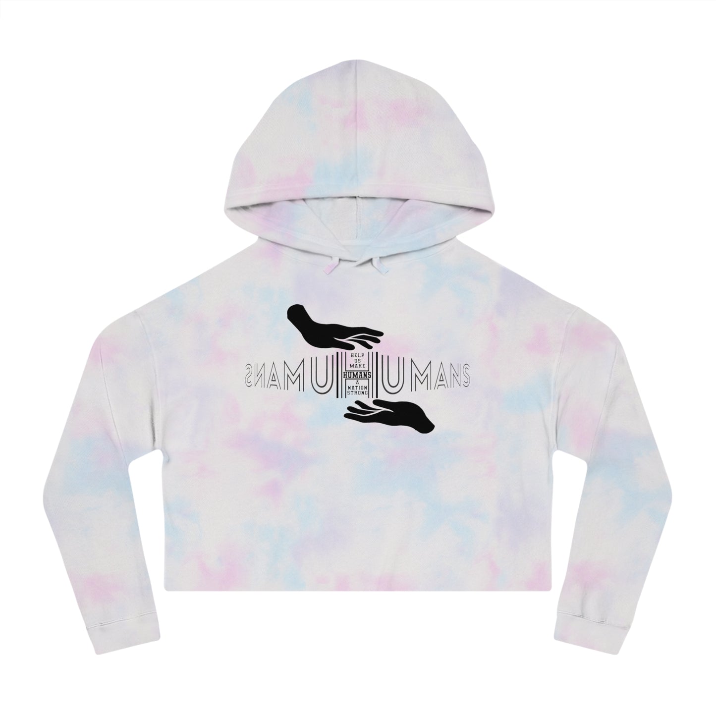 HUMANS APPAREL - Empowering Women’s Cropped Hooded Sweatshirt | Inspirational Design for Everyday Style