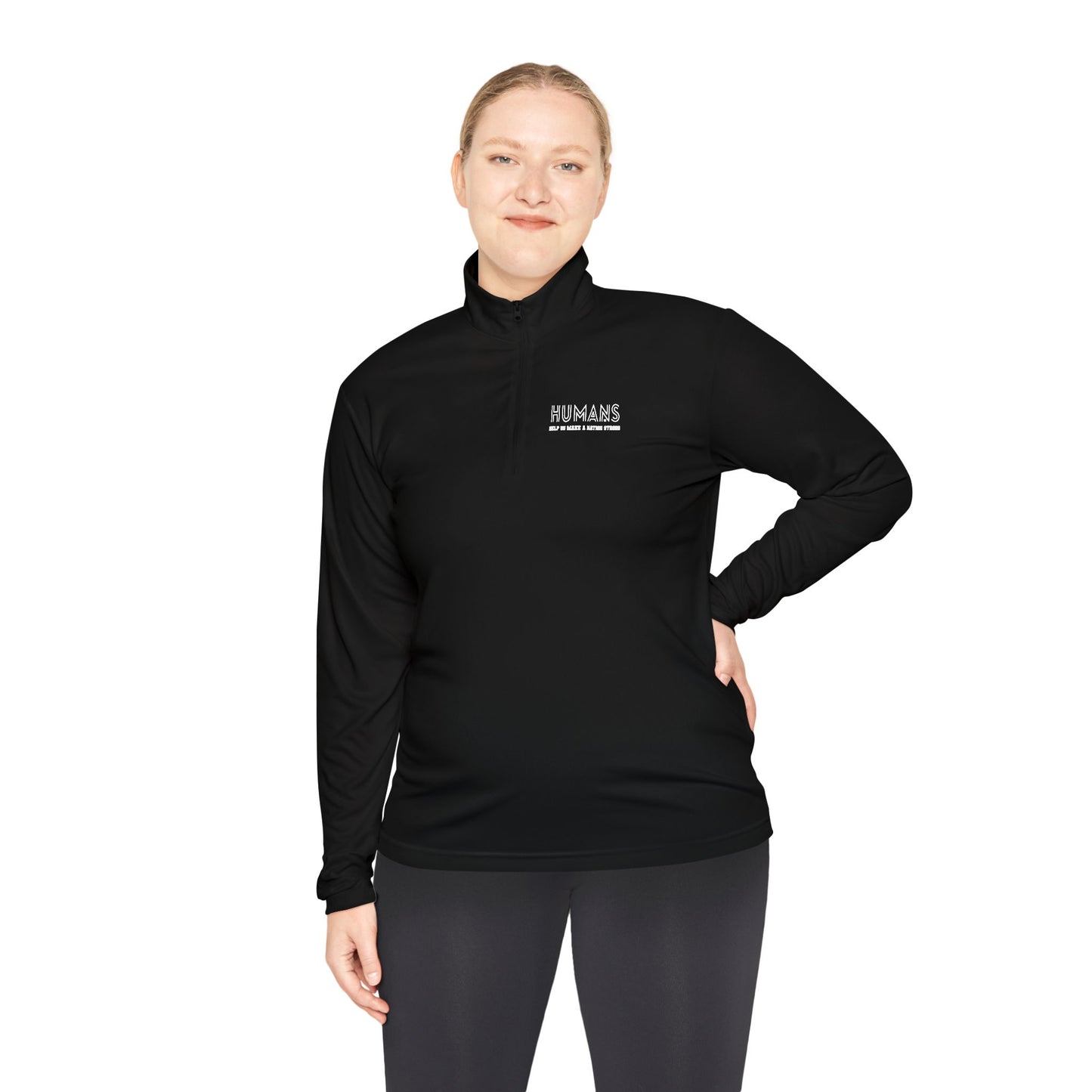 HUMANS APPAREL - Unisex Quarter-Zip Pullover - Cozy Layer for Humans, Perfect for Casual Outings, Gifts for Friends, Outdoor Adventures, Everyday Wear