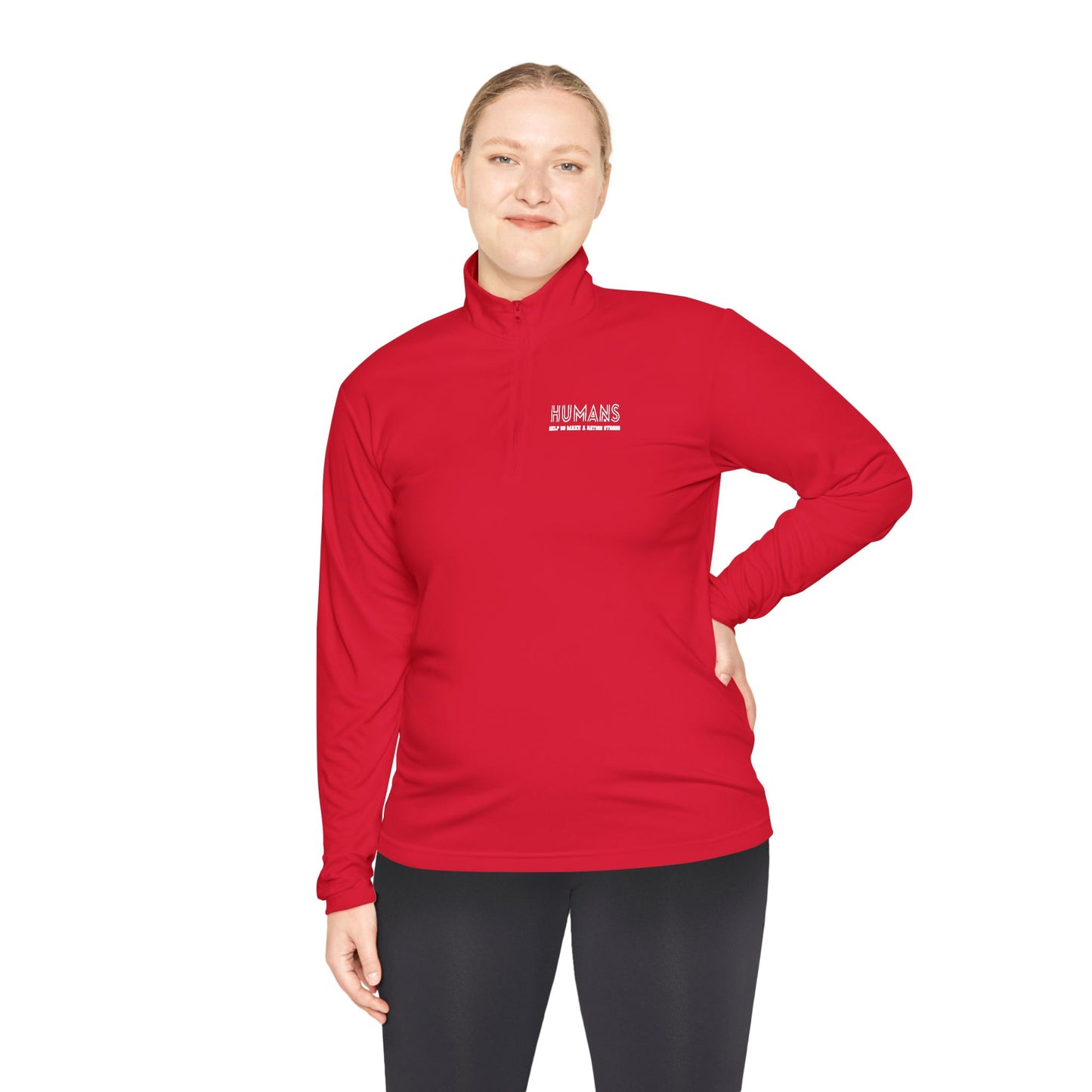 HUMANS APPAREL - Unisex Quarter-Zip Pullover - Cozy Layer for Humans, Perfect for Casual Outings, Gifts for Friends, Outdoor Adventures, Everyday Wear