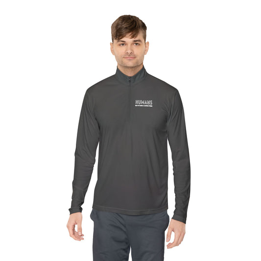 HUMANS APPAREL - Unisex Quarter-Zip Pullover - Cozy Layer for Humans, Perfect for Casual Outings, Gifts for Friends, Outdoor Adventures, Everyday Wear