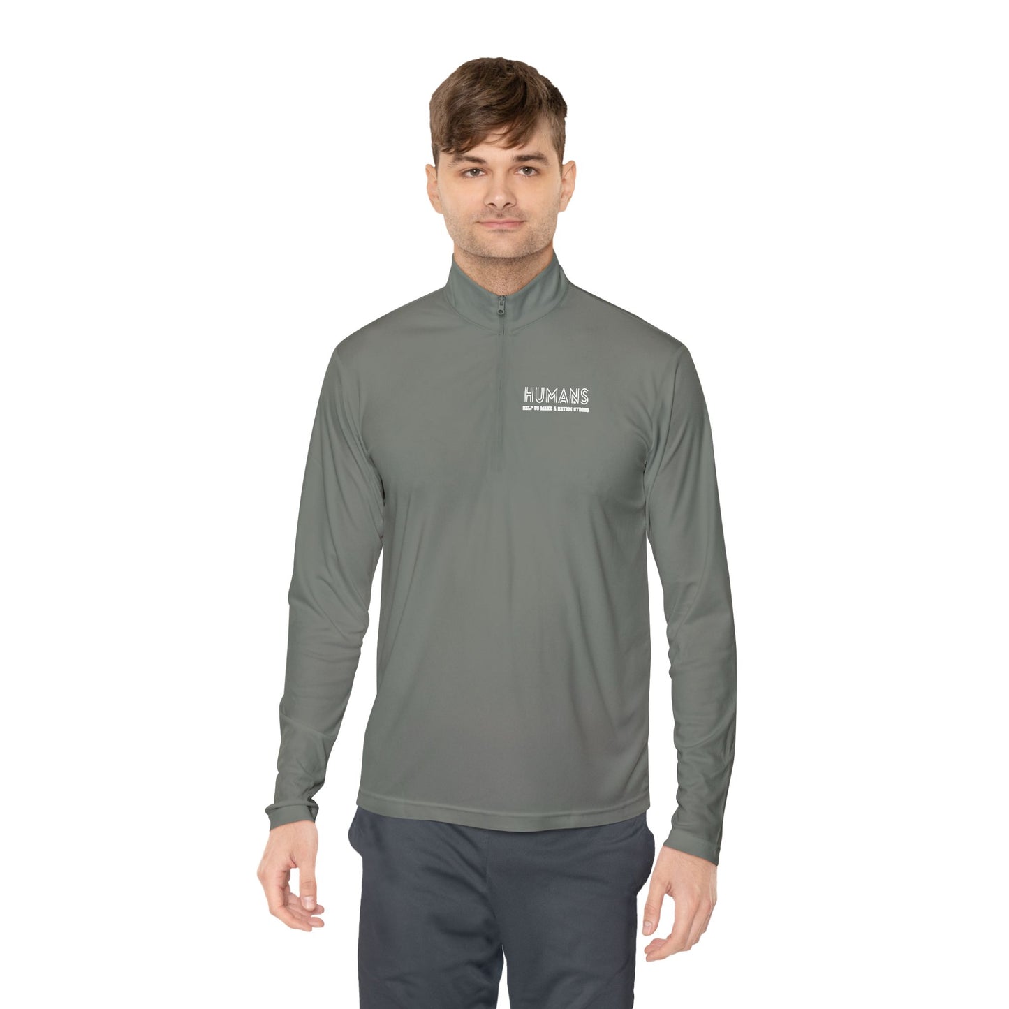 HUMANS APPAREL - Unisex Quarter-Zip Pullover - Cozy Layer for Humans, Perfect for Casual Outings, Gifts for Friends, Outdoor Adventures, Everyday Wear