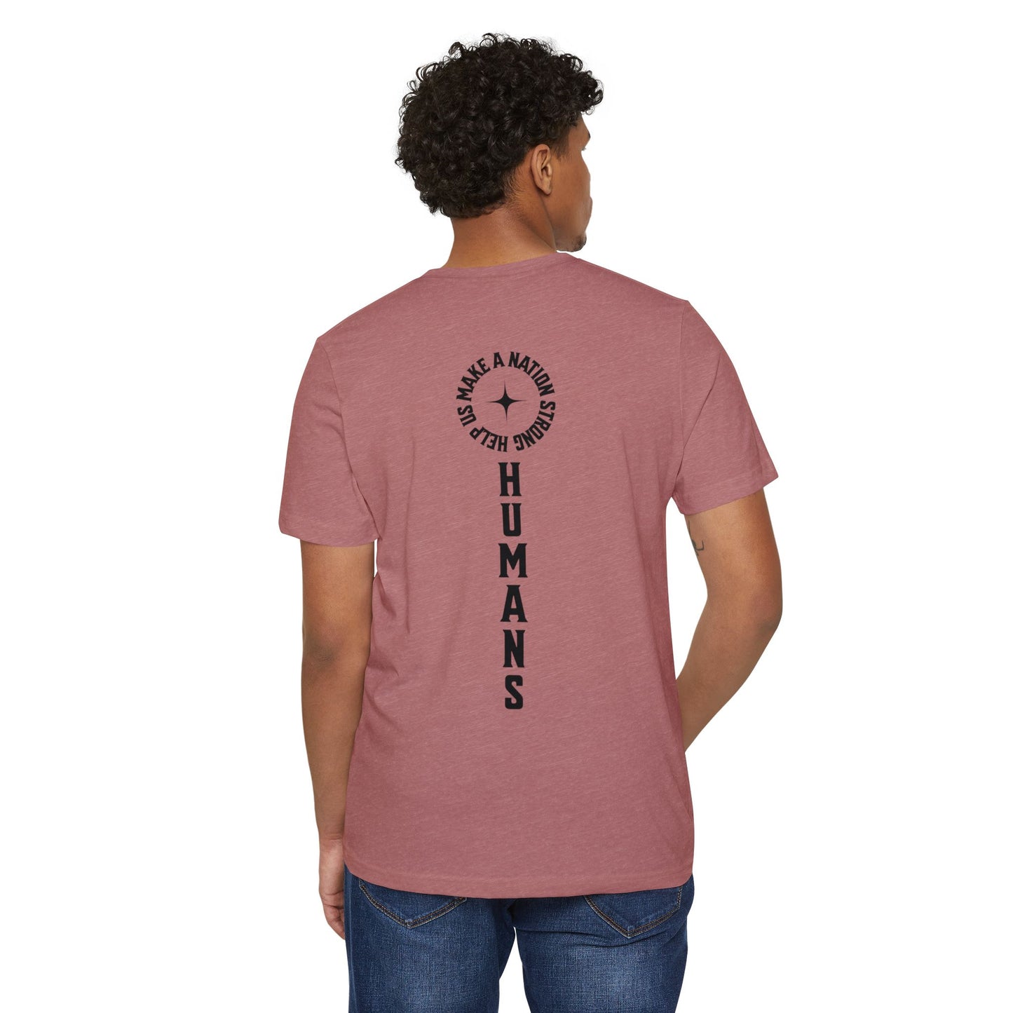 HUMANS APPAREL - Men's Organic T-Shirt - 'Help Us Make Humans A Nation Strong'