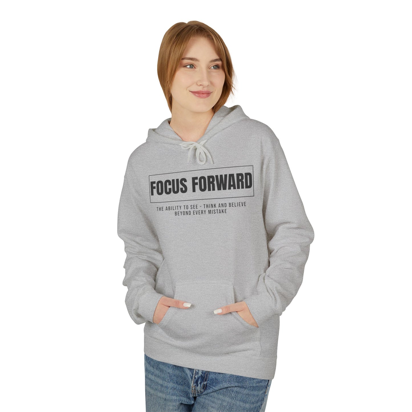 HUMANS APPAREL- "Focus Forward" Fleece Hoodie - Inspirational Fashion for Dreamers, Cozy Layer for Every Season, Motivational Gift for Friends, Unisex [...]