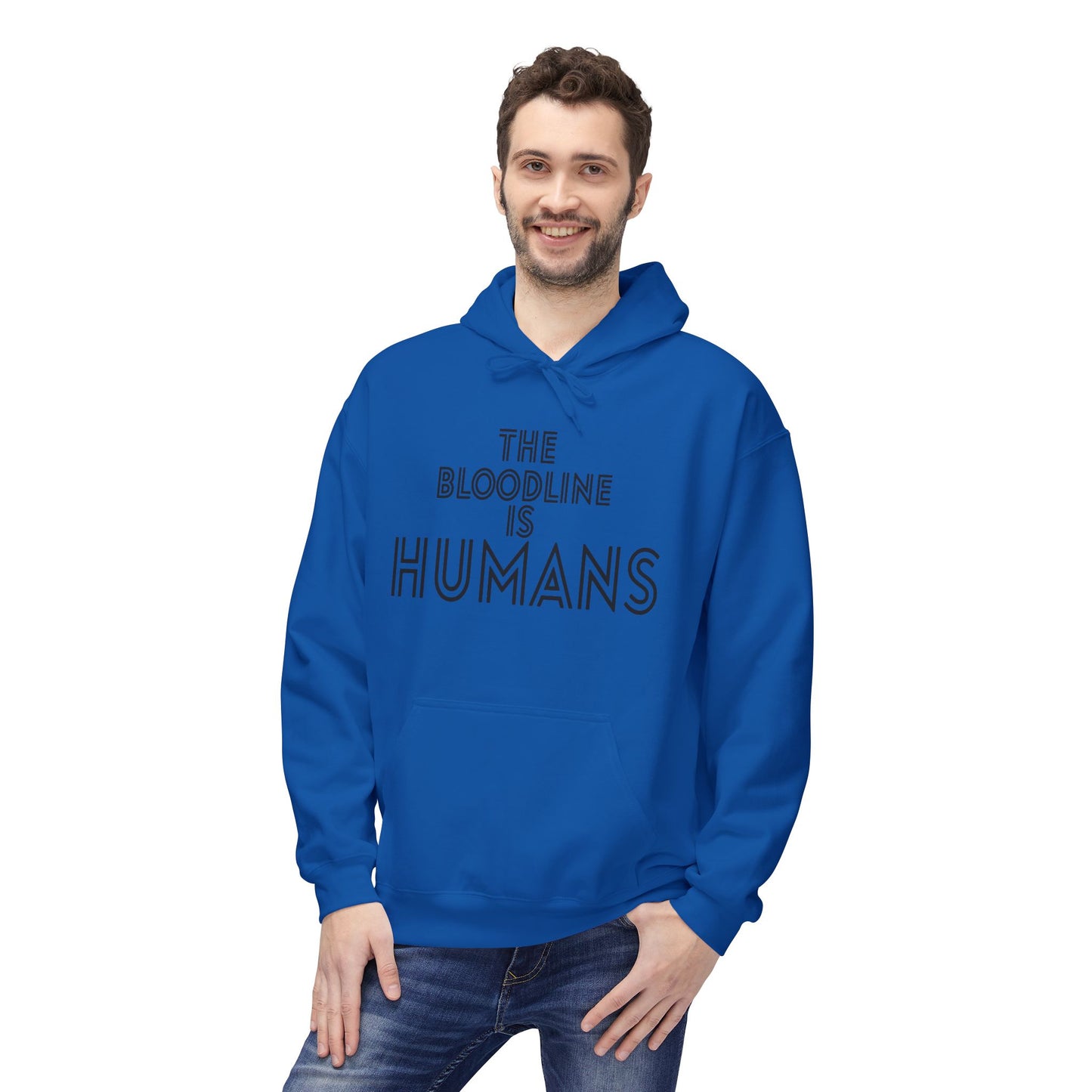 HUMANS APPAREL - The Bloodline is Humans Hoodie - Unisex Soft Style Fleece Sweatshirt