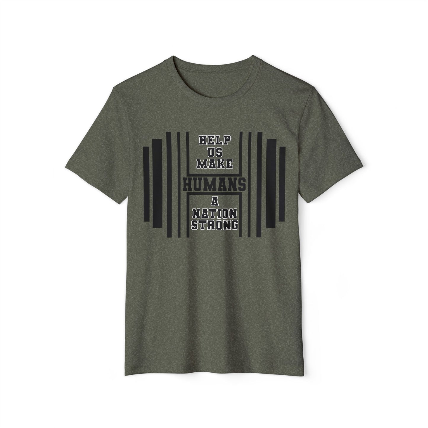 HUMANS APPAREL - Men's Organic T-Shirt - 'Help Us Make Humans A Nation Strong'