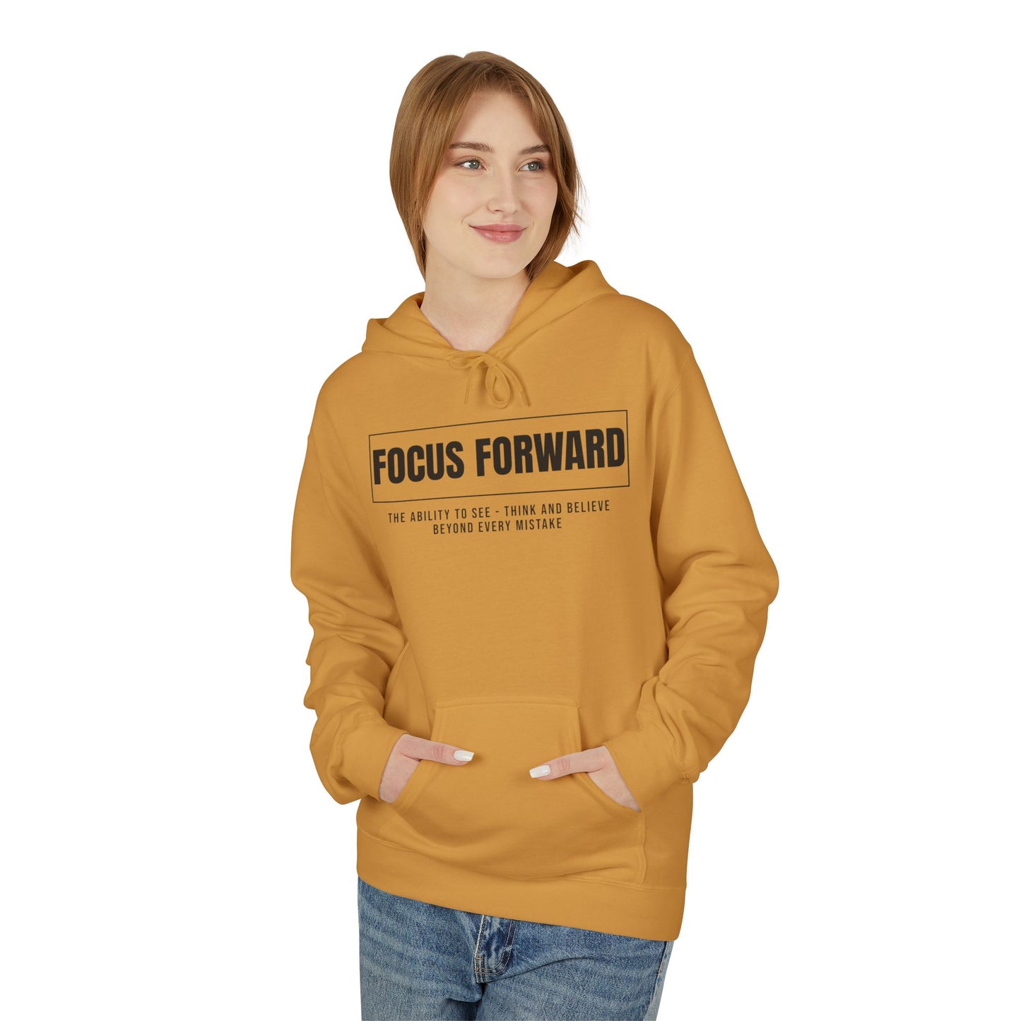 HUMANS APPAREL- "Focus Forward" Fleece Hoodie - Inspirational Fashion for Dreamers, Cozy Layer for Every Season, Motivational Gift for Friends, Unisex [...]