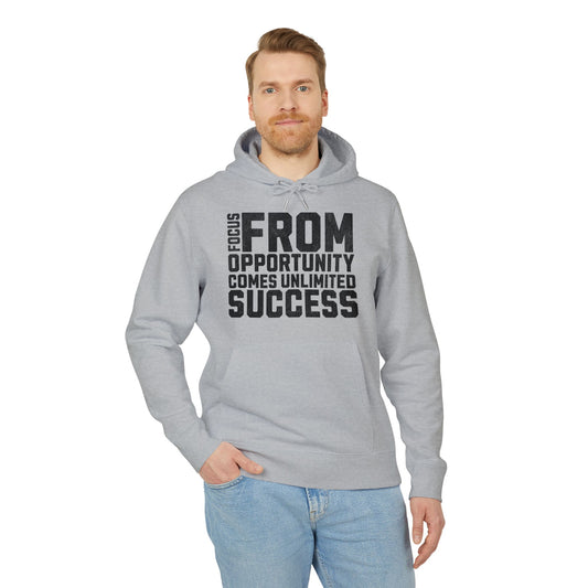 HUMANS BRAND - Motivational Unisex Hoodie - "FOCUS" - From Opportunity Comes Unlimited Success"