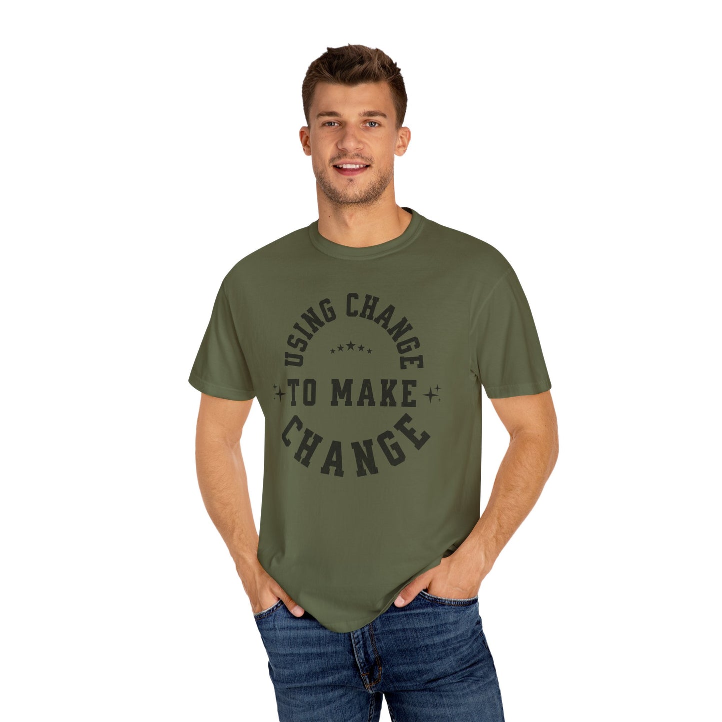 HUMANS APPAREL - Using Change To Make Change,  Unisex T-Shirt, Inspirational Tee Casual Wear.