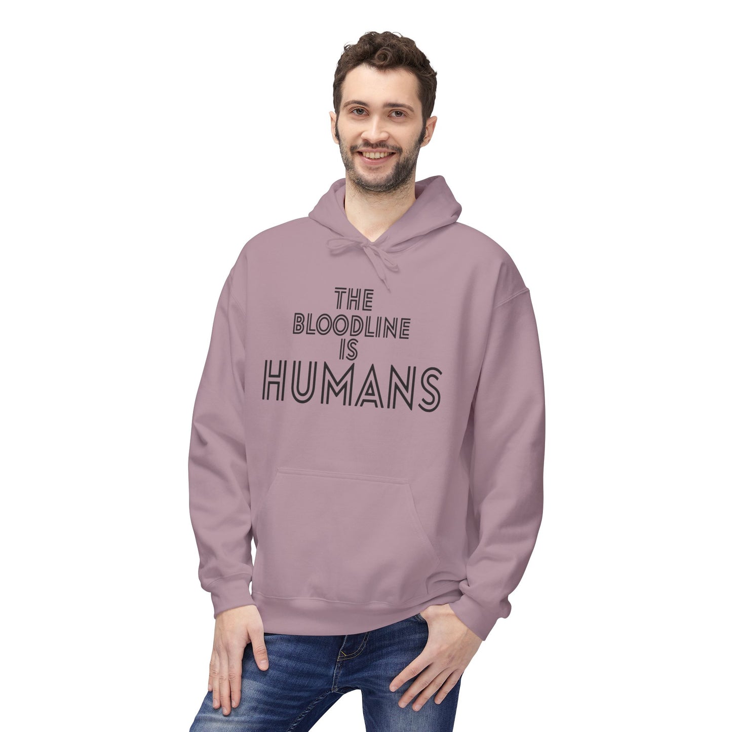 HUMANS APPAREL - The Bloodline is Humans Hoodie - Unisex Soft Style Fleece Sweatshirt