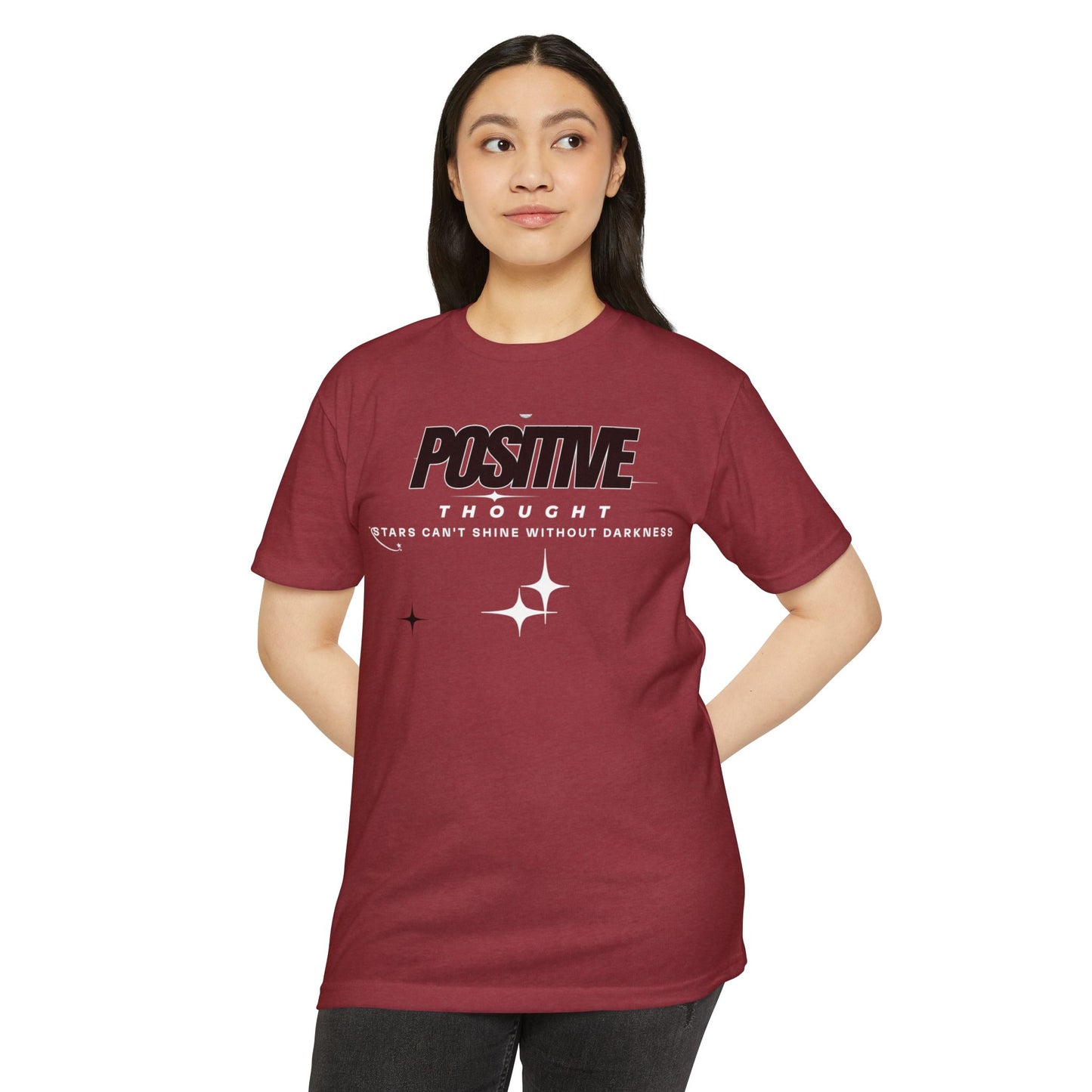 HUMANS APPAREL - Positive Thought Unisex CVC Jersey T-Shirt - Inspirational Graphic Tee