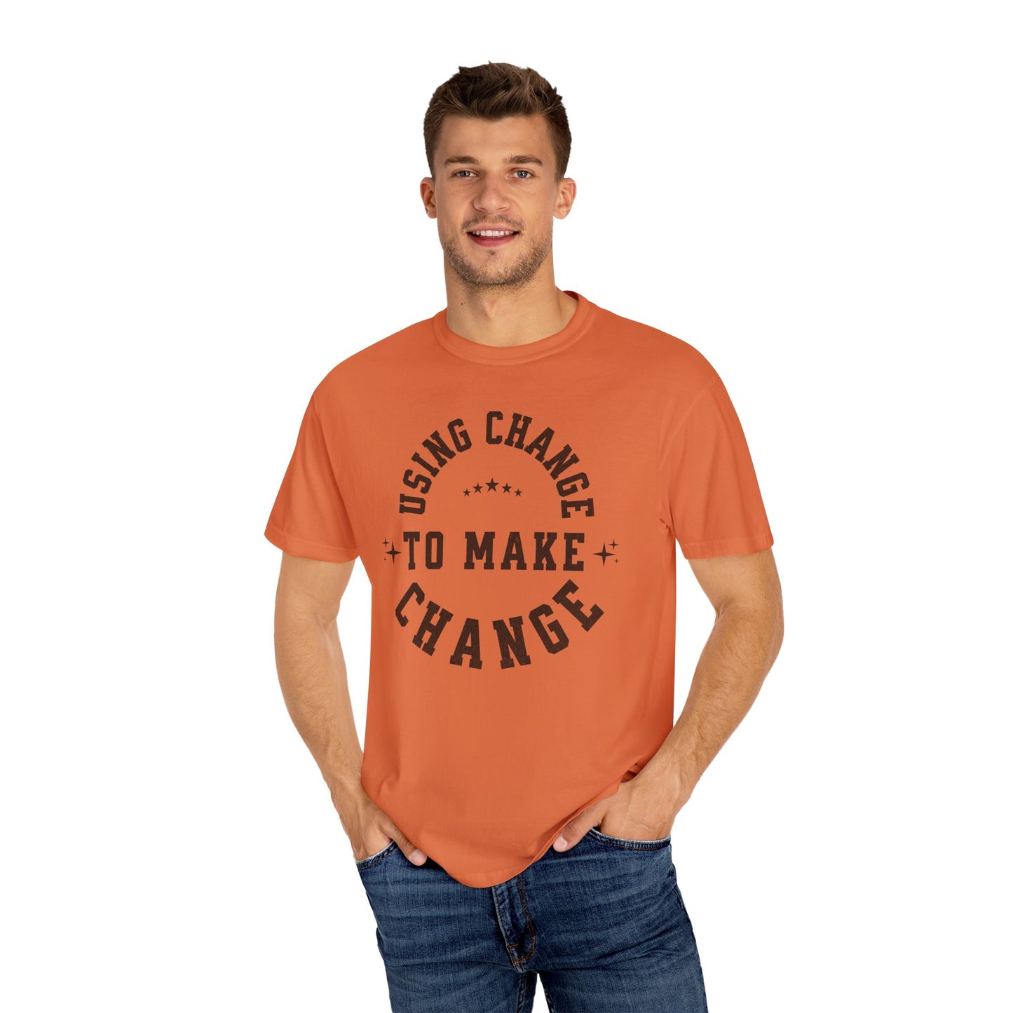 HUMANS APPAREL - Using Change To Make Change,  Unisex T-Shirt, Inspirational Tee Casual Wear.