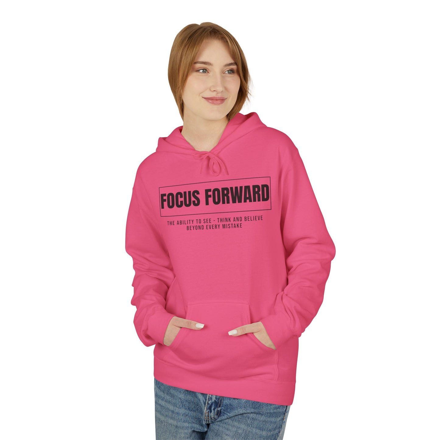 HUMANS APPAREL- "Focus Forward" Fleece Hoodie - Inspirational Fashion for Dreamers, Cozy Layer for Every Season, Motivational Gift for Friends, Unisex [...]