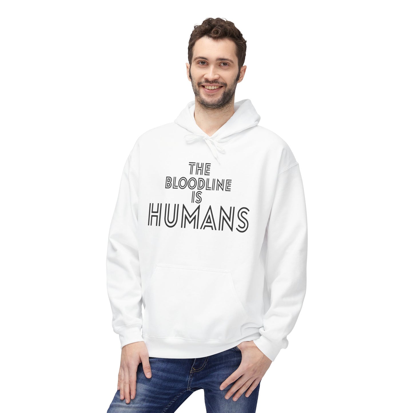 HUMANS APPAREL - The Bloodline is Humans Hoodie - Unisex Soft Style Fleece Sweatshirt