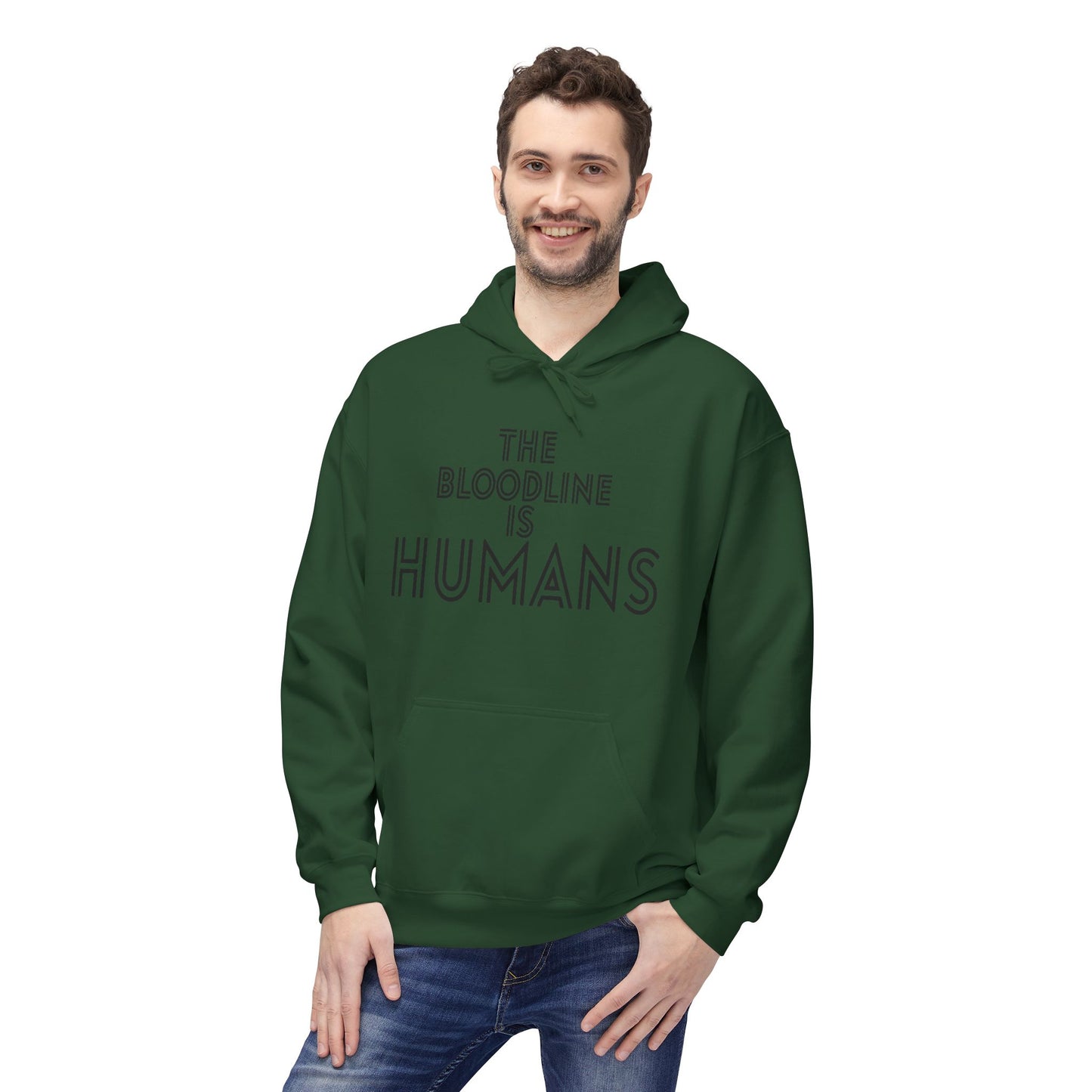 HUMANS APPAREL - The Bloodline is Humans Hoodie - Unisex Soft Style Fleece Sweatshirt