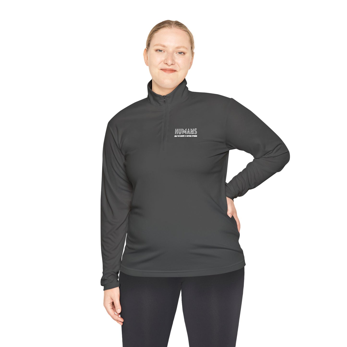 HUMANS APPAREL - Unisex Quarter-Zip Pullover - Cozy Layer for Humans, Perfect for Casual Outings, Gifts for Friends, Outdoor Adventures, Everyday Wear