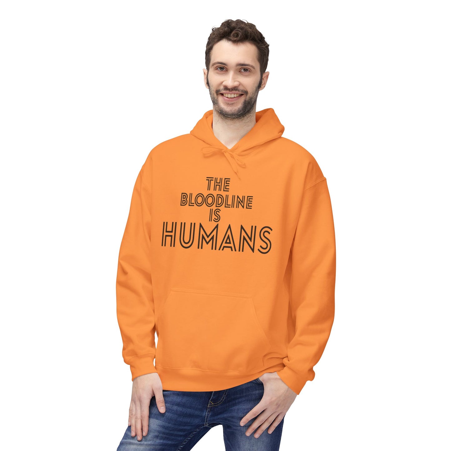 HUMANS APPAREL - The Bloodline is Humans Hoodie - Unisex Soft Style Fleece Sweatshirt