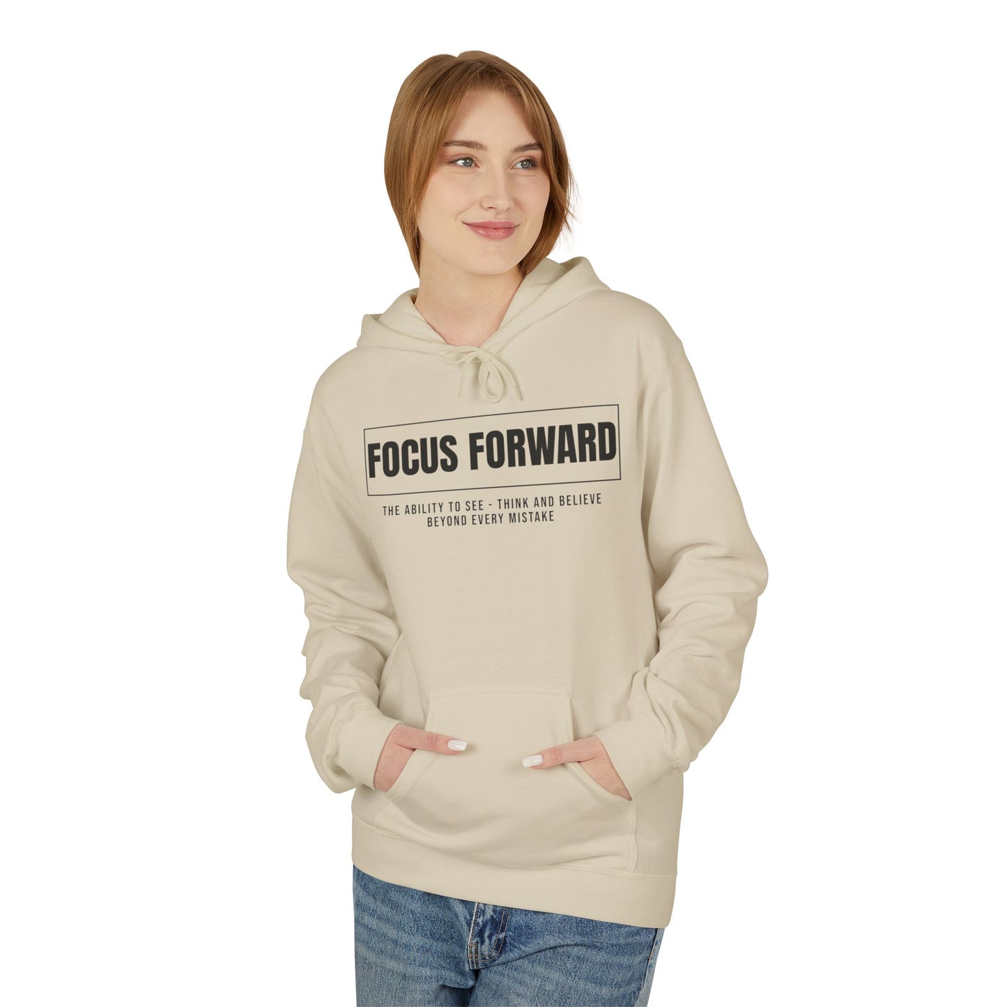 HUMANS APPAREL- "Focus Forward" Fleece Hoodie - Inspirational Fashion for Dreamers, Cozy Layer for Every Season, Motivational Gift for Friends, Unisex [...]