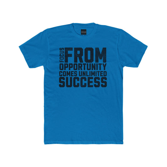 HUMANS APPAREL - Motivational Crew Unisex, Cotton Tee. Positive Affirmation, From Opportunity Comes Unlimited Success!