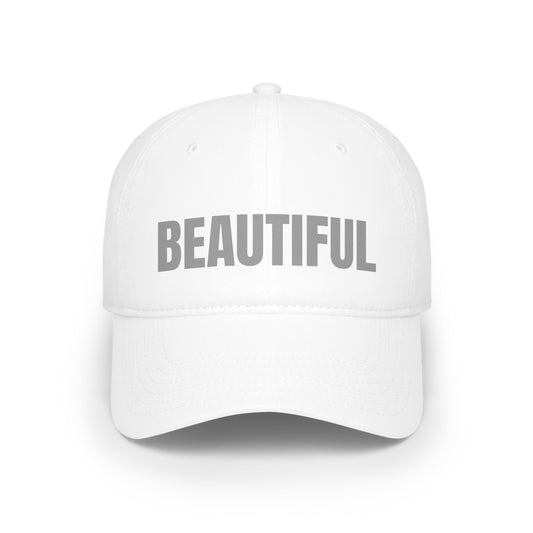 HUMANS BRAND "BEAUTIFUL" -Low Profile Baseball Cap - Stylish and Inspirational Headwear