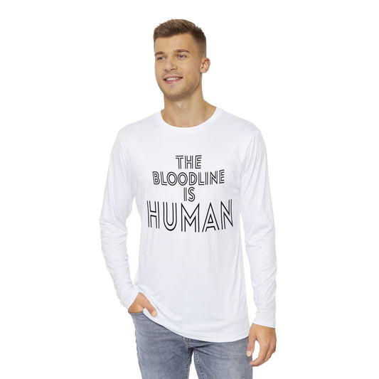 HUMANS BRAND - Men's Long Sleeve Shirt - 'The Bloodline is Human' Graphic Tee