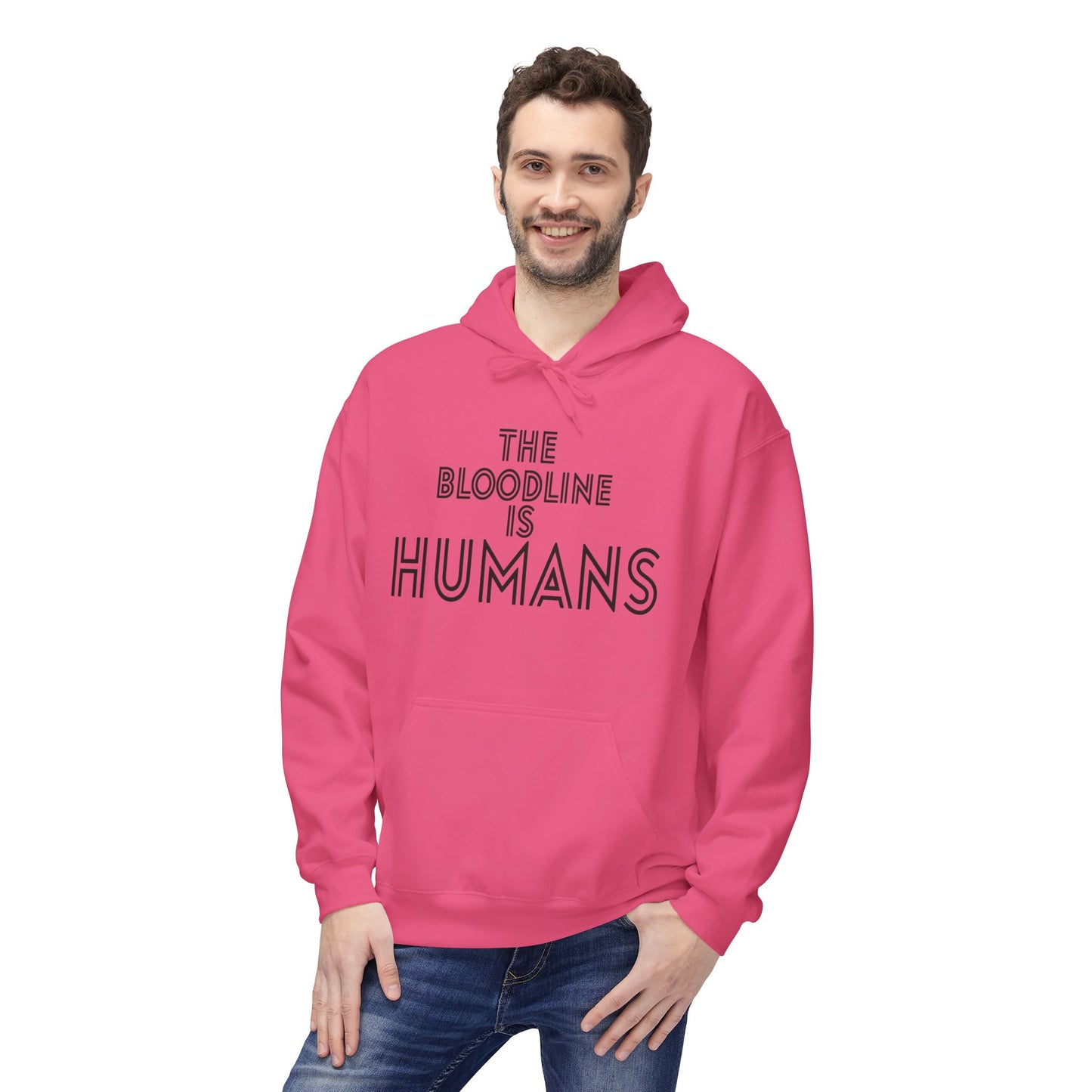 HUMANS APPAREL - The Bloodline is Humans Hoodie - Unisex Soft Style Fleece Sweatshirt