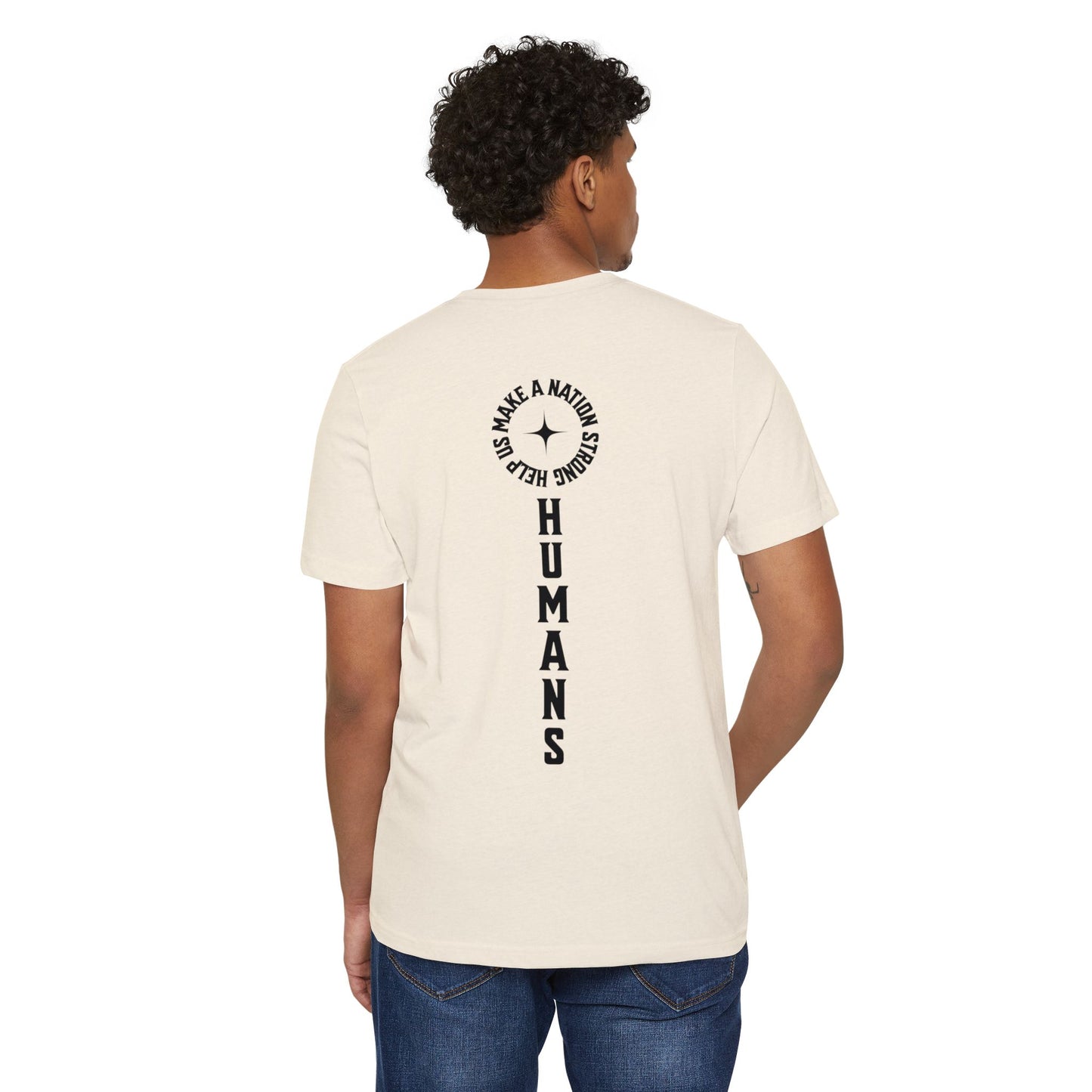 HUMANS APPAREL - Men's Organic T-Shirt - 'Help Us Make Humans A Nation Strong'