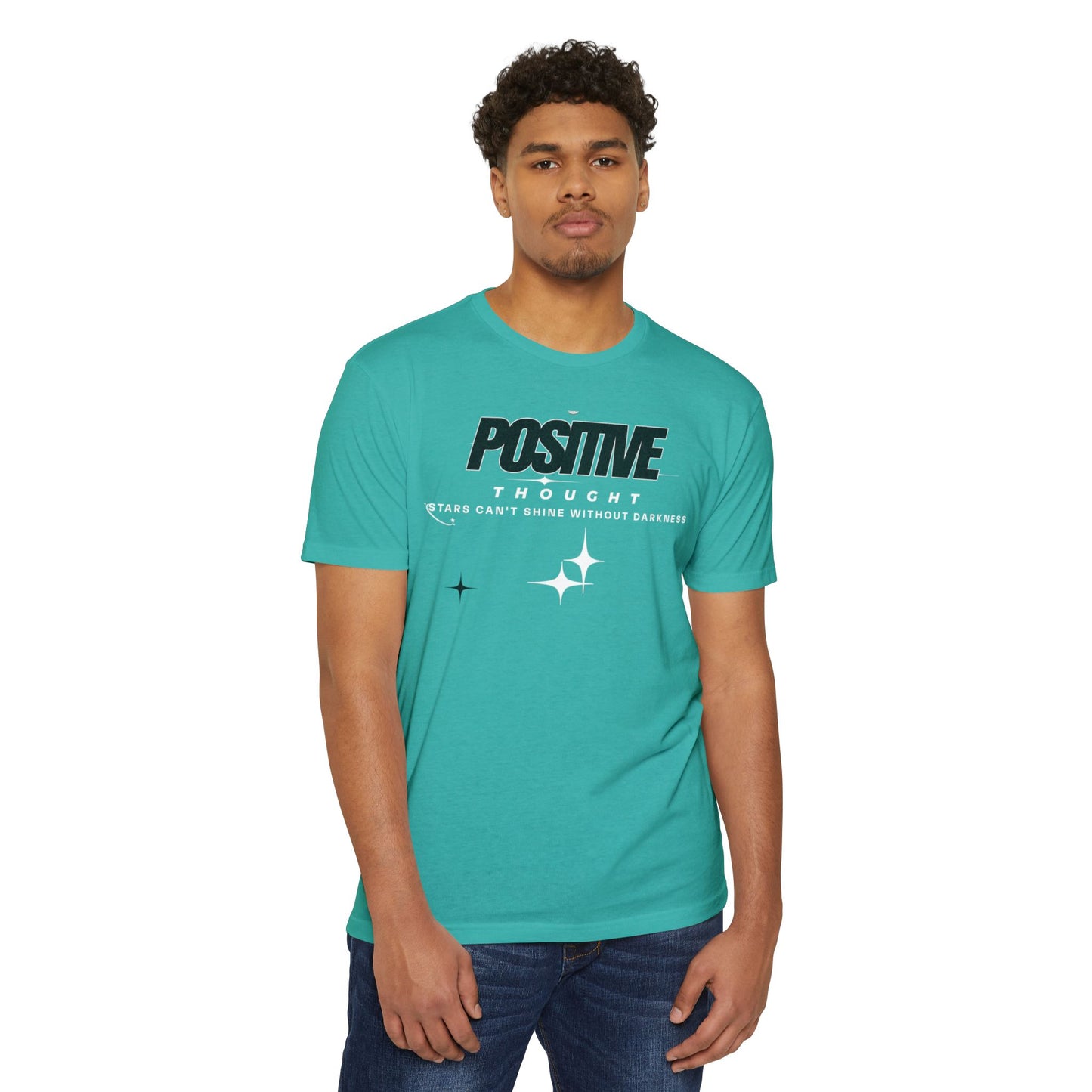 HUMANS APPAREL - Positive Thought Unisex CVC Jersey T-Shirt - Inspirational Graphic Tee