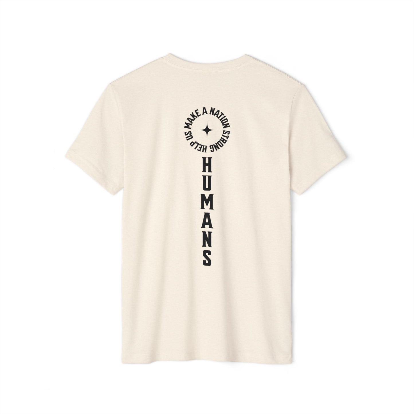 HUMANS APPAREL - Men's Organic T-Shirt - 'Help Us Make Humans A Nation Strong'