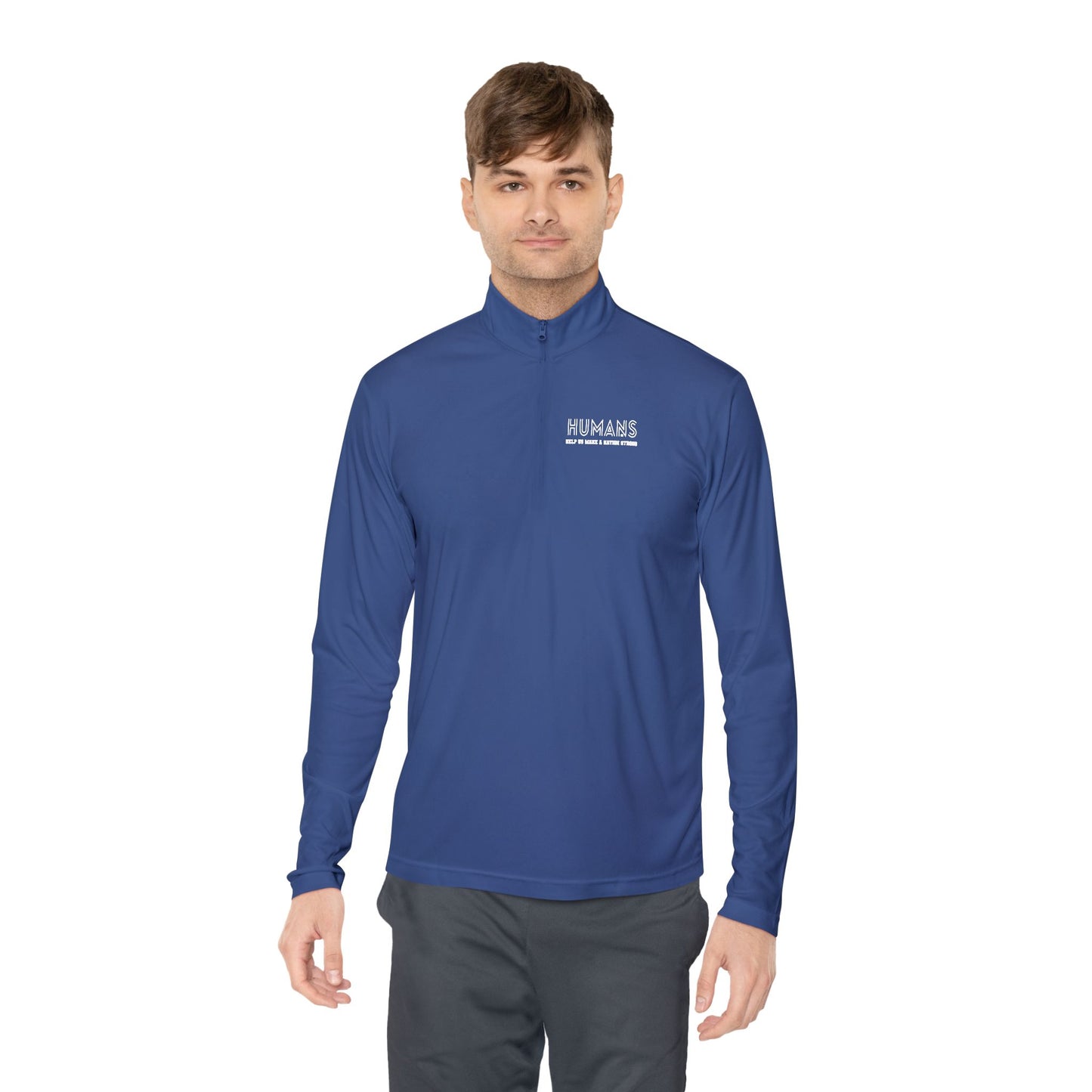 HUMANS APPAREL - Unisex Quarter-Zip Pullover - Cozy Layer for Humans, Perfect for Casual Outings, Gifts for Friends, Outdoor Adventures, Everyday Wear