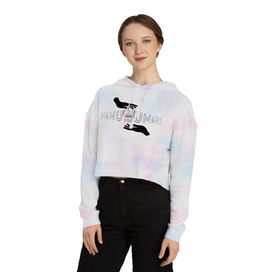 HUMANS BRAND - Empowering Women’s Cropped Hooded Sweatshirt | Inspirational Design for Everyday Style