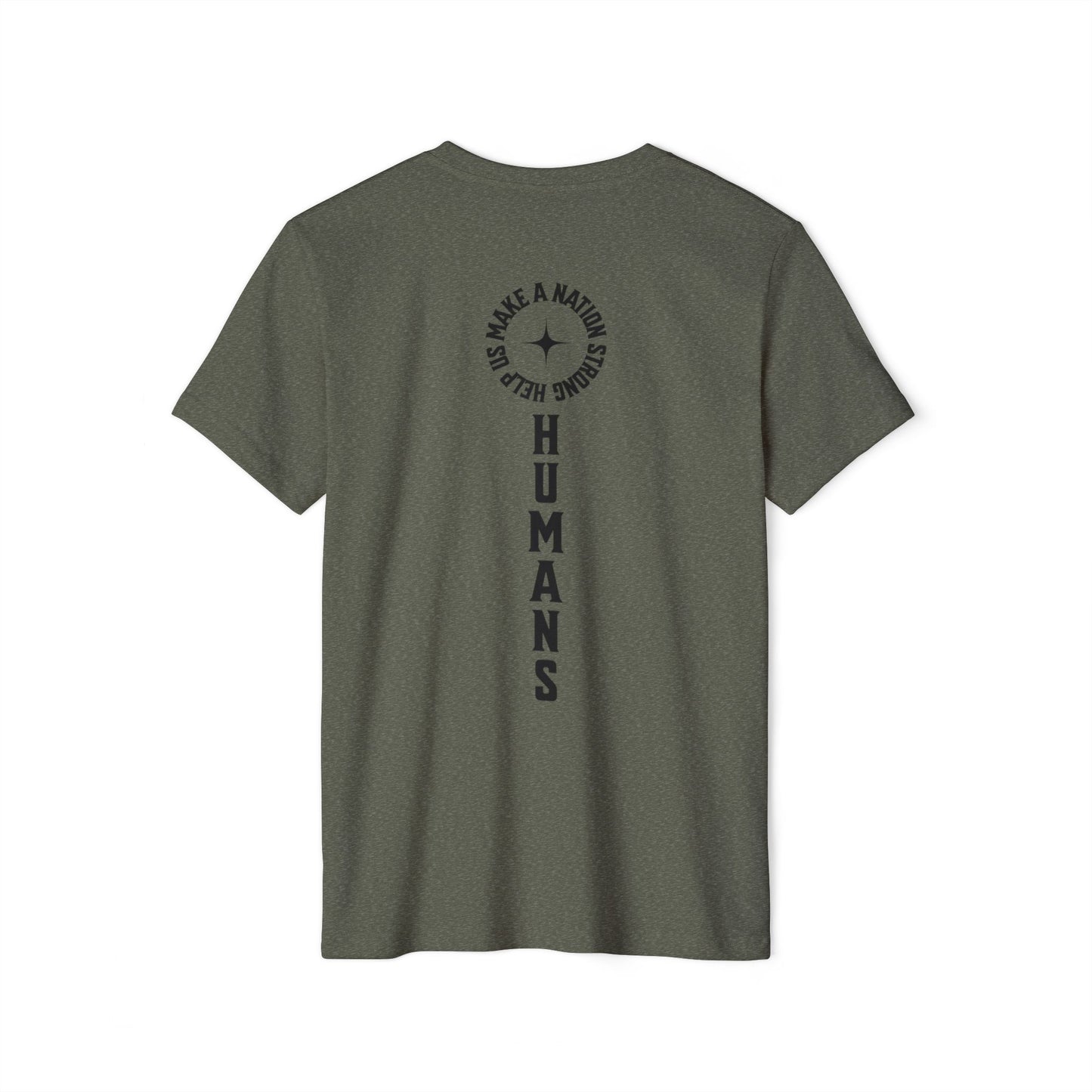 HUMANS APPAREL - Men's Organic T-Shirt - 'Help Us Make Humans A Nation Strong'