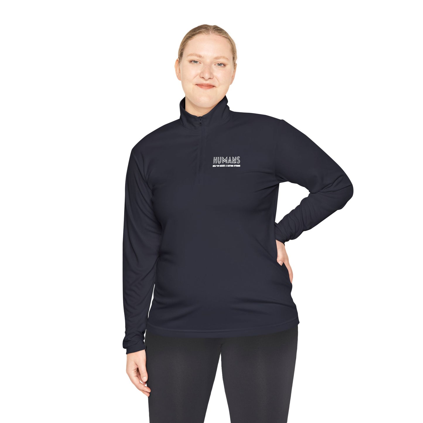 HUMANS APPAREL - Unisex Quarter-Zip Pullover - Cozy Layer for Humans, Perfect for Casual Outings, Gifts for Friends, Outdoor Adventures, Everyday Wear
