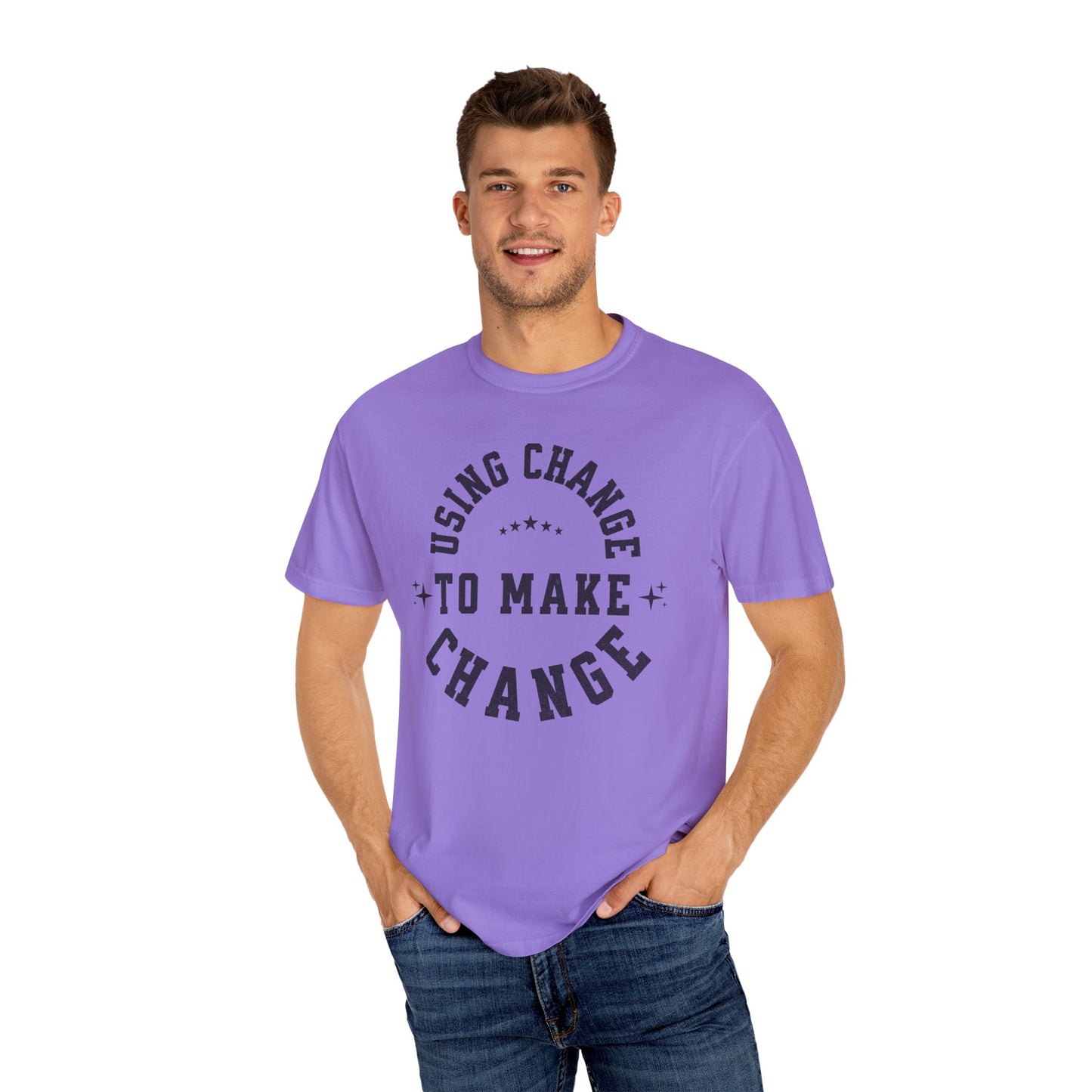 HUMANS APPAREL - Using Change To Make Change,  Unisex T-Shirt, Inspirational Tee Casual Wear.