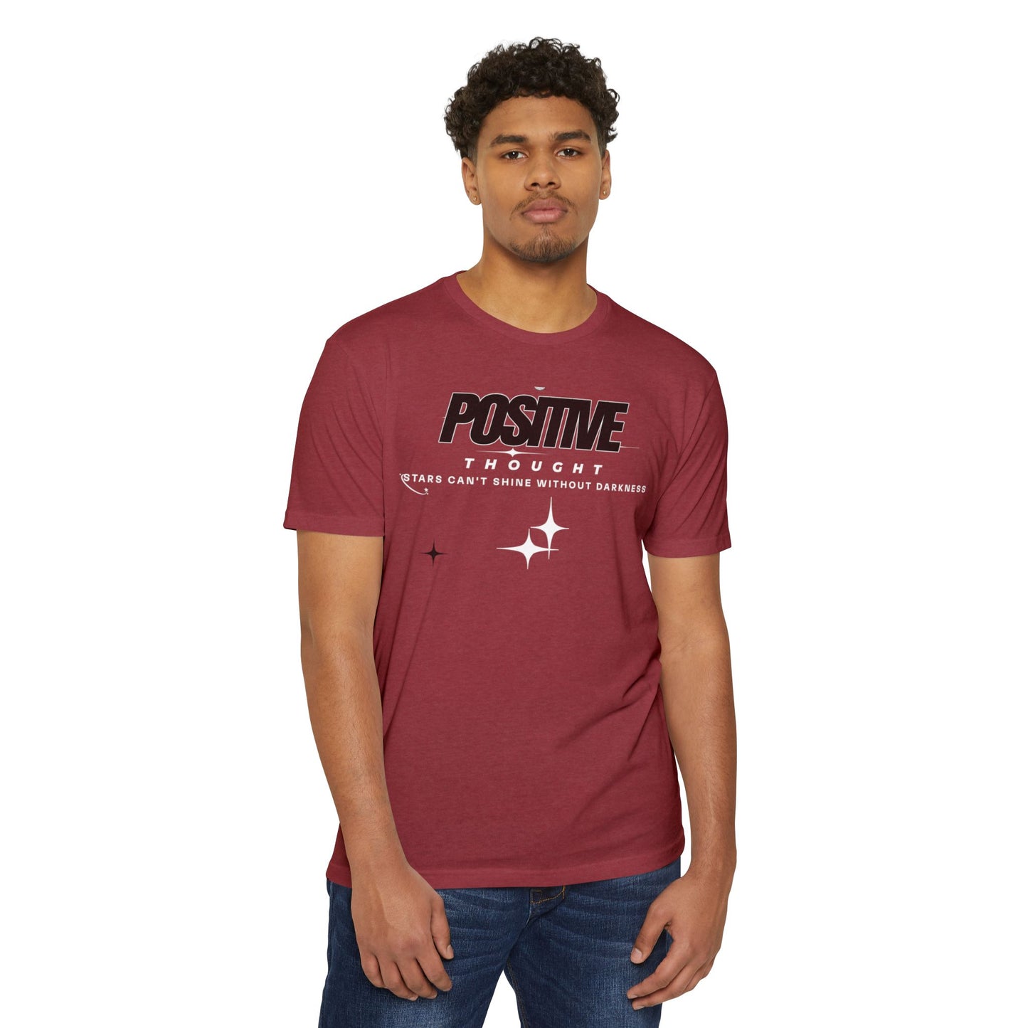 HUMANS APPAREL - Positive Thought Unisex CVC Jersey T-Shirt - Inspirational Graphic Tee