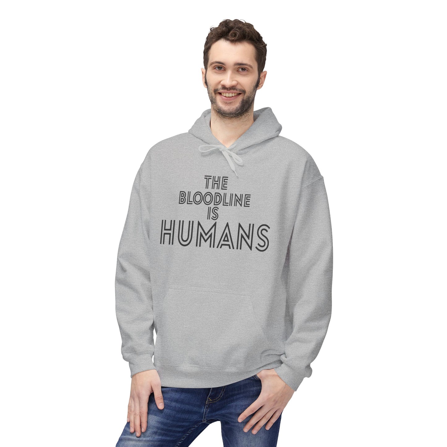 HUMANS APPAREL - The Bloodline is Humans Hoodie - Unisex Soft Style Fleece Sweatshirt