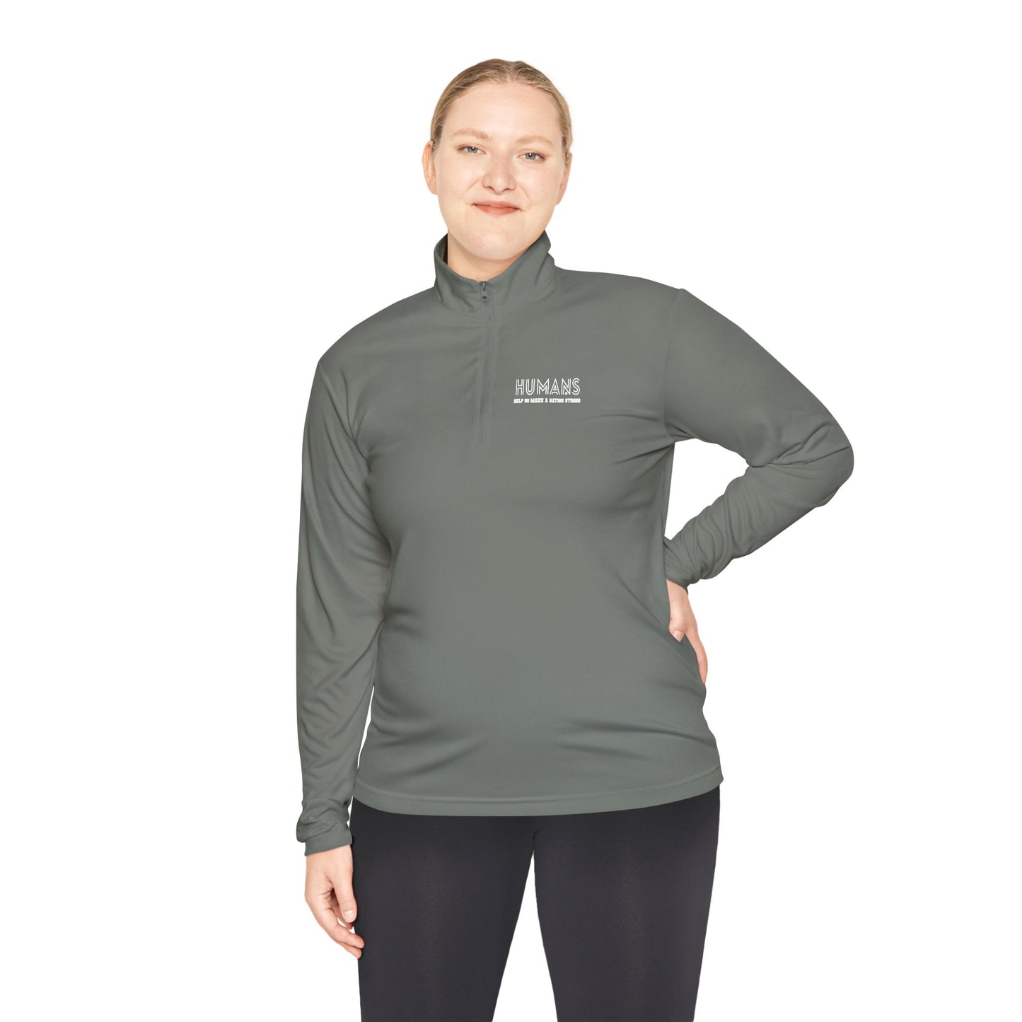 HUMANS APPAREL - Unisex Quarter-Zip Pullover - Cozy Layer for Humans, Perfect for Casual Outings, Gifts for Friends, Outdoor Adventures, Everyday Wear